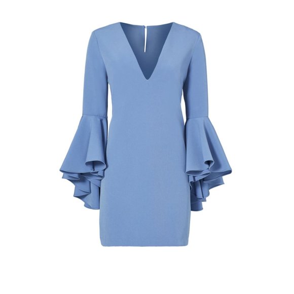 Milly Dresses & Skirts - Milly V-Neck mini Dress Nicole Bell Sleeve Dress Size 2